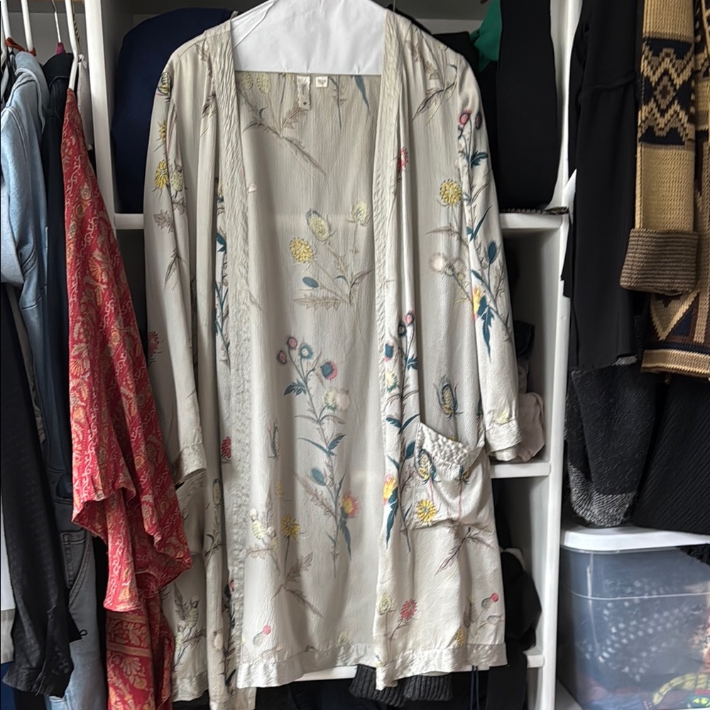 Chic Floral Open-Front Kimono
